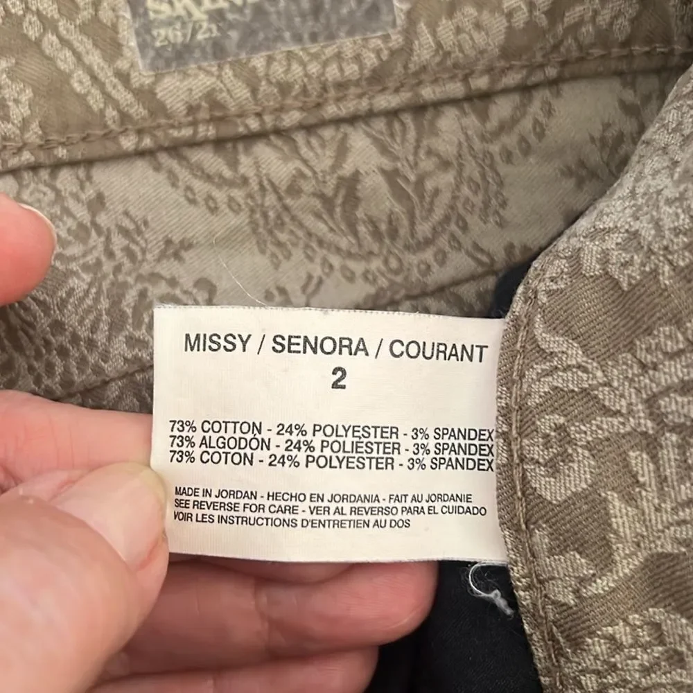 Vintage America Tan Patterned Skinny Jeans